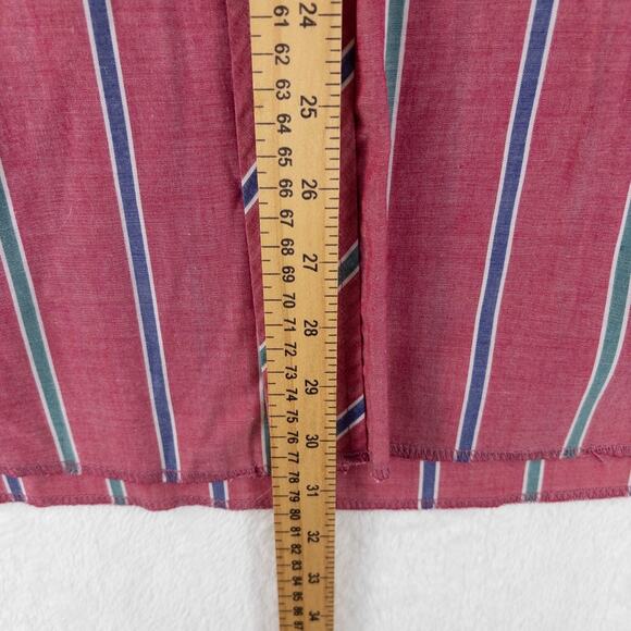 Vintage Wrangler Pearl Snap Short Sleeve Shirt Mens XXL Striped Red/Pink Western - Picture 6 of 12